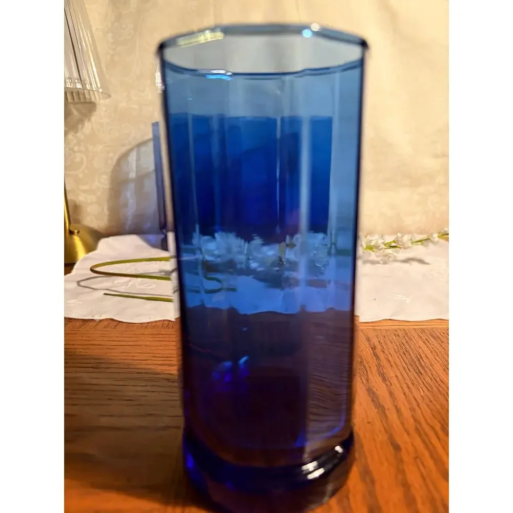 Set of 4 Anchor Hocking Cobalt Blue Highball Glasses